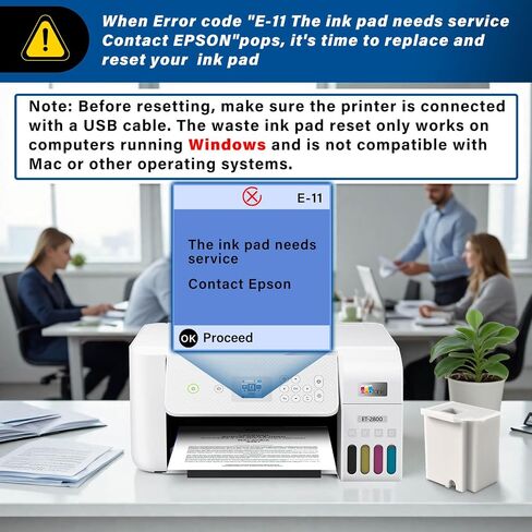 Waste Ink Pad Replacement with Reset Software for Ecotank ET-2800 ET-4800 ET-2720 ET-2803 ET-2400 ET-4700 2800 4800 2720 2803 ET2800 ET4800 Printer, Maintenance Box with Reset Software (2 Packs) in Kuwait