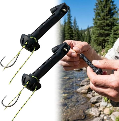 2PCS Magnetic Fly Threader, Fly Fishing Magnetic Fly Threader Tool, Fishing Accessory to Easily Thread, Universal Most Hooks, Tippets Compatibility for Various Fishing Styles in Kuwait