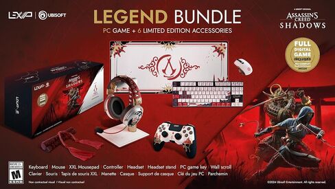 Lexip & Ubisoft Assassin's Creed Shadow Assassin Bundle: PC Game, Headset and Controller in Kuwait