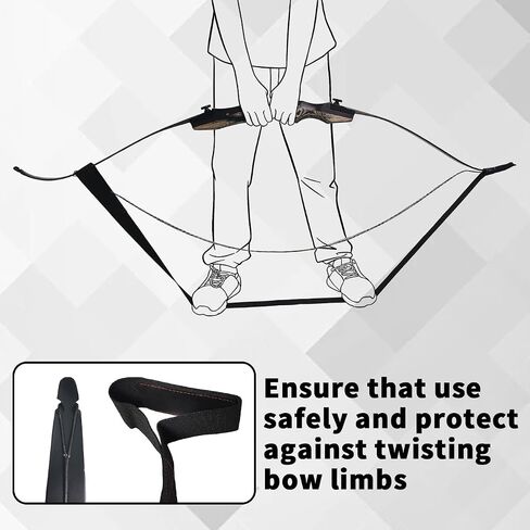 longbowmaker Premium Polyester Bow Stringer Tool - Effortless, Safe, and Quick Stringing for Traditional Recurve Bow - Must-Have Accessory in Kuwait