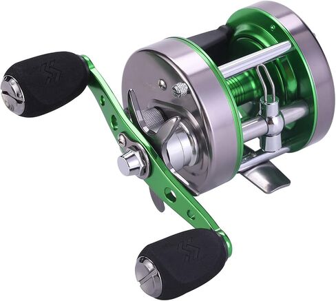 Sougayilang XLT Baitcasting Reel – 22LB Drag, 5.3:1 Gear Ratio, 6+1 Bearings, Reinforced Metal Body Round Conventional Reel for Catfish, Musky, Bass, Pike – Saltwater Inshore Surf Trolling in Kuwait