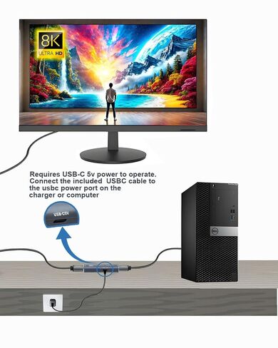 DisplayPort Repeater Amplifier Signal Booster - 4K@240Hz 33ft,4K@60Hz 82ft Extender, DisplayPort Booster Female to Female Plug & Play, for Gaming/VR/Home TheaterDisplayPort Extender-Gray in Kuwait