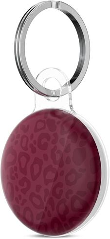 Svanove for Airtag Holder Case Cheetah Print, Leopard Pattern Airtag Keychain, Luxury Trendy Air tag Accessories, Cute Girly Aesthetic Design Airtag Key Ring Cover for Women Girl Kids, Brown in Kuwait