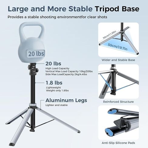82'' Auto Pop-Up Light Stand, 360° Ball Head Tripod with Quick Release Set in Kuwait