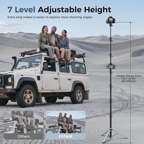 82'' Auto Pop-Up Light Stand, 360° Ball Head Tripod with Quick Release Set in Kuwait