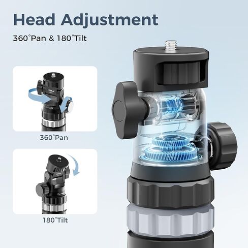 82'' Auto Pop-Up Light Stand, 360° Ball Head Tripod with Quick Release Set in Kuwait