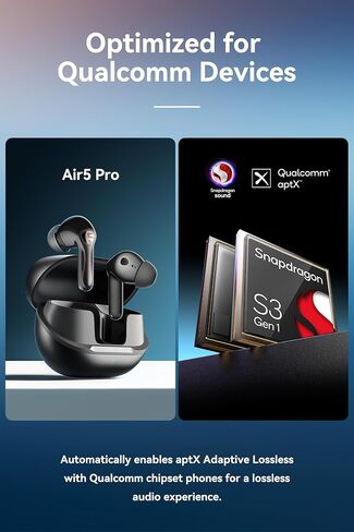 SoundPEATS Air5 Pro Wireless Earbuds, LDAC & aptX Lossless, 55dB ANC in Kuwait