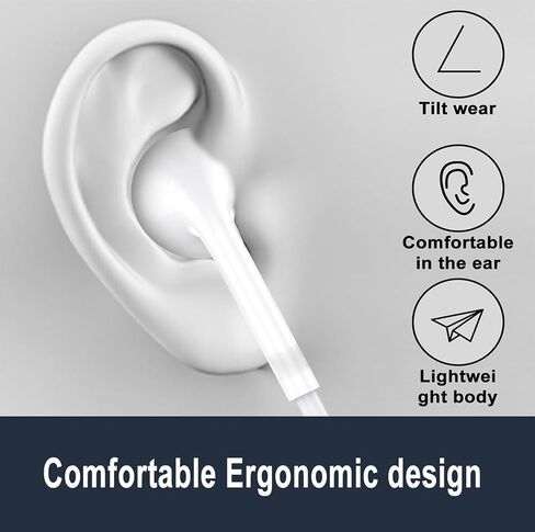 2 Packs USB C Headphones for iPhone 17/16/15 Pro Max Plus Type C Earphones with Microphone & Remote Noise Cancelling Earbuds for iPhone 17/16/15 Pro, iPad, Galaxy S23/S22/S21/S20/Ultra Note 10/20 in Kuwait