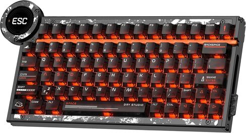 Battleye R2 Magnetic Switch Wired Gaming Keyboard, 74.5 RT 0.001 Rapid Trigger, 0.1ms Latency, 8K Polling, 0.97s 4 Mode Rapid Switch, 1.7" LCD Tactical Display, Aluminum Body, RGB, Carbon in Kuwait