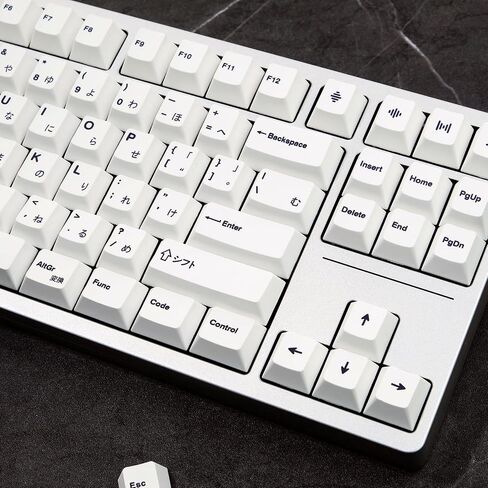 Gliging 135 Keys PBT Japanese Keycaps Cherry Profile DYE-Sub White Theme Minimalist Style Suitable for Mechanical Keyboard in Kuwait