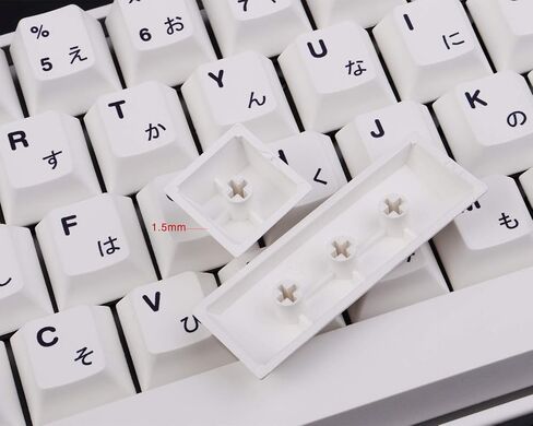 Gliging 135 Keys PBT Japanese Keycaps Cherry Profile DYE-Sub White Theme Minimalist Style Suitable for Mechanical Keyboard in Kuwait