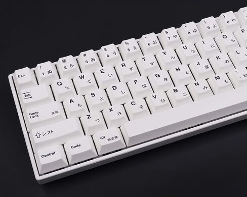 Gliging 135 Keys PBT Japanese Keycaps Cherry Profile DYE-Sub White Theme Minimalist Style Suitable for Mechanical Keyboard in Kuwait