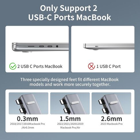 USB C Hub Adapter for MacBook Air/Pro, 8-in-2 Mac Dock with 4K HDMI in Kuwait