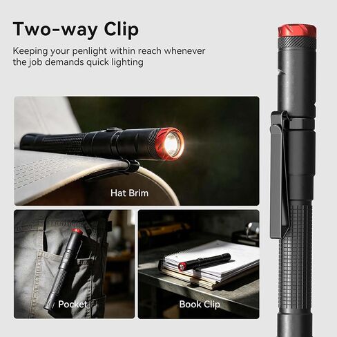 Hopedone P2 Magnetic Rechargeable Pen Light, 800LM Swivel Inspection Light in Kuwait