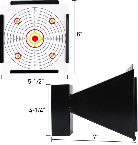 Highwild Pellet Trap Target with 100pcs 5.5" X 5.5" Paper Targets for Airsoft, BB Gun, Airgun - Wall-Mounted in Kuwait