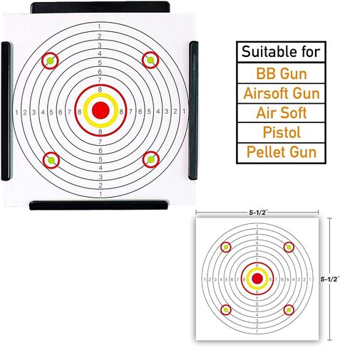 Highwild Pellet Trap Target with 100pcs 5.5" X 5.5" Paper Targets for Airsoft, BB Gun, Airgun - Wall-Mounted in Kuwait