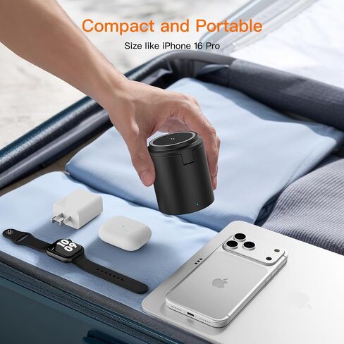 Foldable Magnetic 3 in 1 Wireless Charger Stand for iPhone Watch AirPods in Kuwait