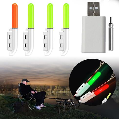Fishing Glow Sticks Led Night Fishing Poles with Rechargeable Battery Glow Lamp Rod Tip Glow Tube Fishing Tackle Tool in Kuwait