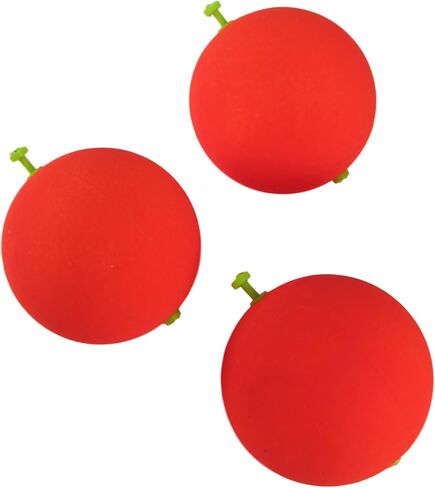 3" inch Round Foam Fishing Bobbers - Snap-On Floats - Red (3-Pack) in Saudi Arabia