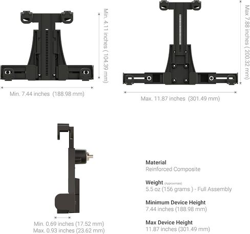 ARKON Mounts LockVise Locking Car Headrest Tablet Mount, Adjustable Clamp ﻿Design with Key Lock, Ideal for Taxi and Rideshare Use, Tablet Holder Fits iPad, Galaxy, and More in Saudi Arabia