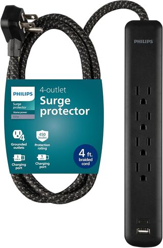 Philips Surge Protector Power Strip with USB Ports in Saudi Arabia