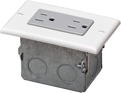 Leviton AC Power Module with Two Duplex Receptacles, 47605-NDP, Gray in Saudi Arabia