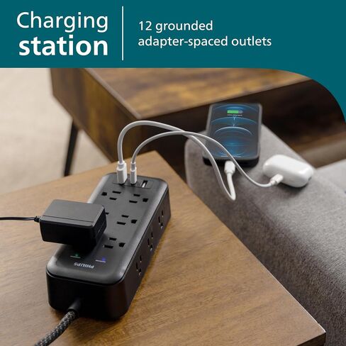 Philips Surge Protector Power Strip with USB Ports in Saudi Arabia