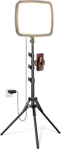 NiceVeedi 14" Soft Large Light with 72" Stand, 3 Color Full Screen Dimmable Ring Light, 2.4G Remote/Phone Holder/Tripod with Ring Light for Video Recording/Home Office/Makeup/Zoom/Stream/TikTok in Kuwait