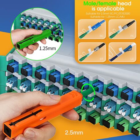 Optical Fiber Cleaning Tools with Cleaning Cassette for FC SC ST LC MU Connectors, 1.25mm/2.5mm Fiber Cleaner Pens, Cleaning Swabs Wipes (MK-201) in Kuwait