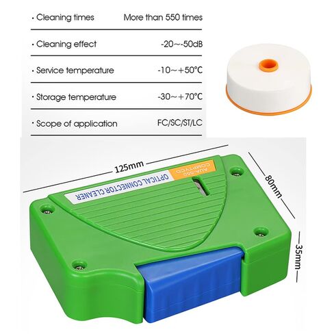 Optical Fiber Cleaning Tools with Cleaning Cassette for FC SC ST LC MU Connectors, 1.25mm/2.5mm Fiber Cleaner Pens, Cleaning Swabs Wipes (MK-201) in Kuwait