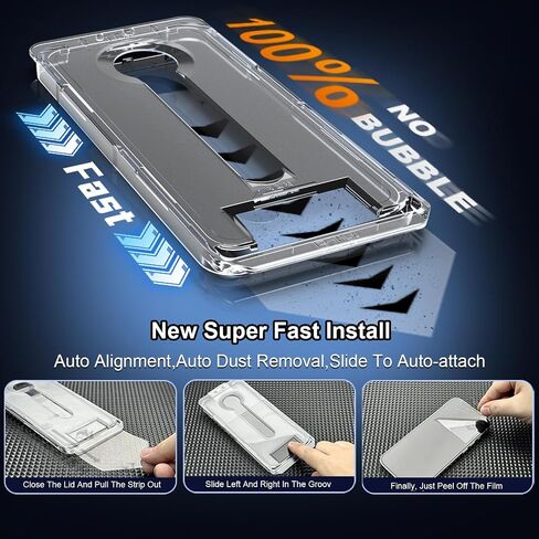 OneFish Compatible with 15 Plus /16 PlusTempered Glass Screen Protector 6.7 inch, Auto Dust-Elimination Installation, Easy Installation, Dynamic Island Compatible, Bubble Free, HD Clear in Kuwait