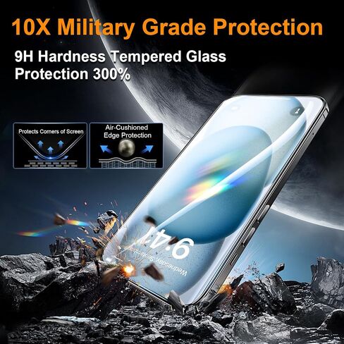 OneFish Compatible with 15 Plus /16 PlusTempered Glass Screen Protector 6.7 inch, Auto Dust-Elimination Installation, Easy Installation, Dynamic Island Compatible, Bubble Free, HD Clear in Kuwait