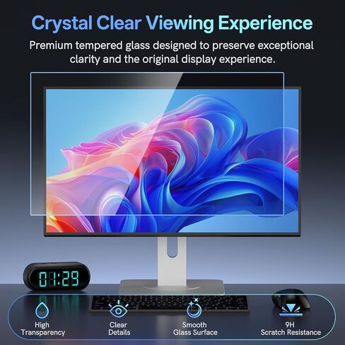 [2 Pack] 24 Inch Tempered Glass Computer Privacy Screen Filter for 16:9 in Kuwait