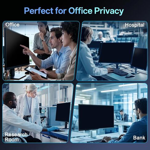 [2 Pack] 24 Inch Tempered Glass Computer Privacy Screen Filter for 16:9 in Kuwait