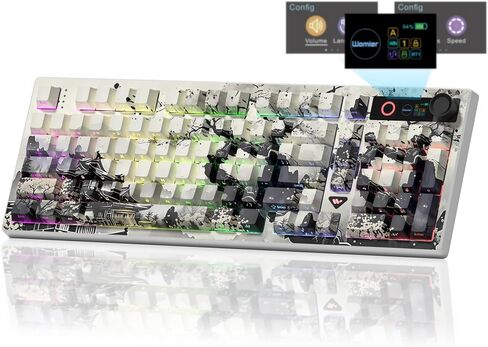 Womier Mechanical Keyboard Wireless with Screen, Frog Thocky Keyboard-L98 in Saudi Arabia