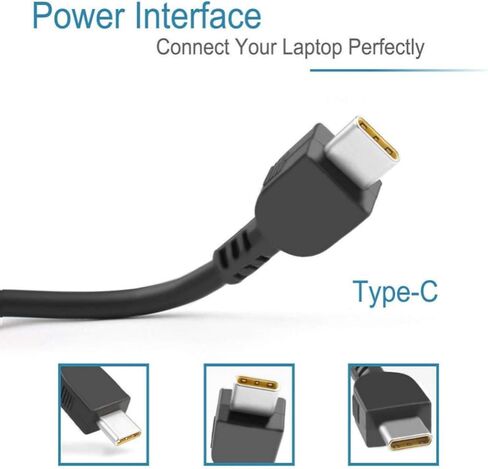 45W USB Type C AC Adapter Compatible wiht Lenovo Chromebook C330 300e 100e 500e N23 Yoga, Lenovo ThinkPad T480 T480s T580 2nd Gen MTK AST Type-C 20V 2.25A 45Watt Laptop Power Charger in Kuwait