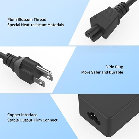 45W USB Type C AC Adapter Compatible wiht Lenovo Chromebook C330 300e 100e 500e N23 Yoga, Lenovo ThinkPad T480 T480s T580 2nd Gen MTK AST Type-C 20V 2.25A 45Watt Laptop Power Charger in Kuwait