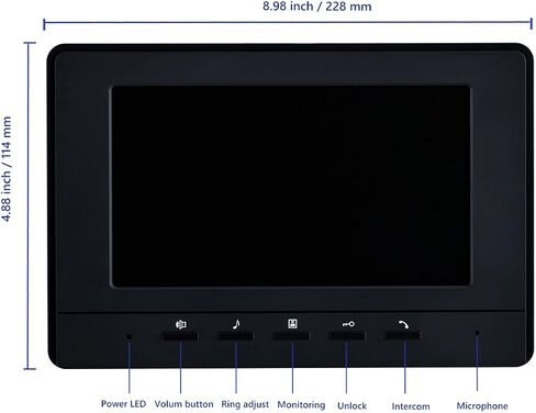 Wired Video Intercom System, 7 Inch Video Doorbell Door Camera Kit in Saudi Arabia