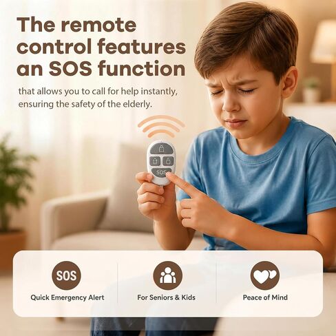 Home Security System Wireless, Smart WiFi Alarm System DIY Kit with 120dB Siren, Door Window Sensors & Remote Control, App Alerts, Works with Alexa & Google Home, No Monthly Fee for House Apartment in Kuwait