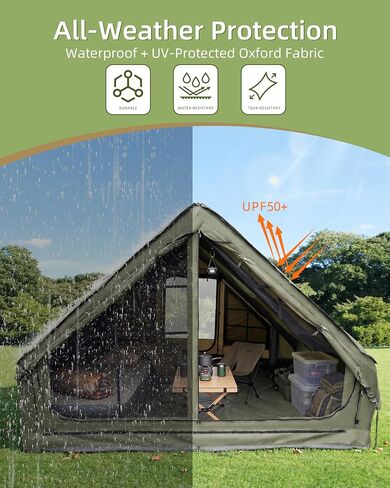 TIGERXBANG Inflatable Camping Tent 8-12 Person 4 Season Waterproof Air Tent in Kuwait