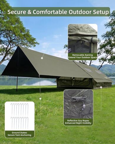 TIGERXBANG Inflatable Camping Tent 8-12 Person 4 Season Waterproof Air Tent in Kuwait