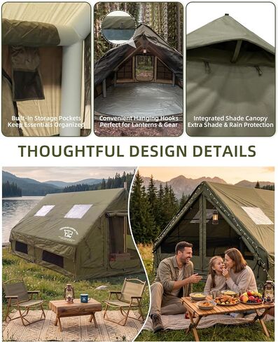 TIGERXBANG Inflatable Camping Tent 8-12 Person 4 Season Waterproof Air Tent in Kuwait