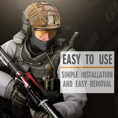 ActionUnion Tactical Airsoft Paintball Fast Helmet with Cover PJ Type Adjustable Protective NVG Mount for Sports Hunting Shooting in Kuwait