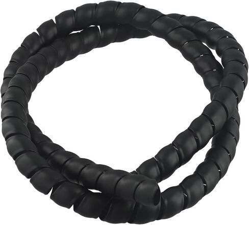 Spiral Wound Wire Protector Cable Management Tube 1m Black in Saudi Arabia