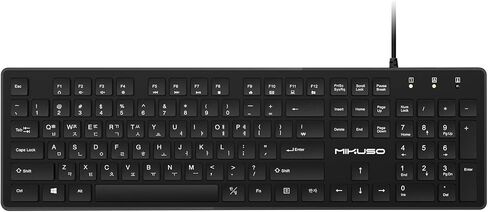 Korean&English Keyboard USB Wired - 104 Keys Full-Size Laser-Etched Letter in Kuwait