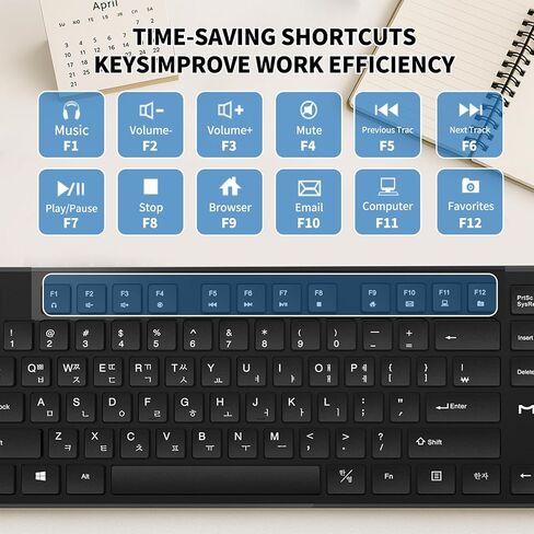 Korean&English Keyboard USB Wired - 104 Keys Full-Size Laser-Etched Letter in Kuwait