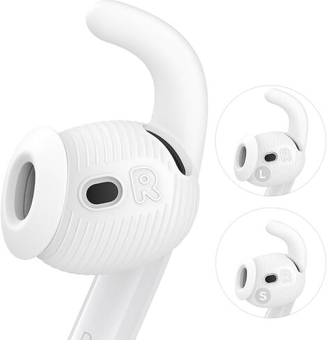 Gcioii 4 Pairs for AirPods 4 Ear Tips Hooks Anti-Slip, Small+Large in Kuwait