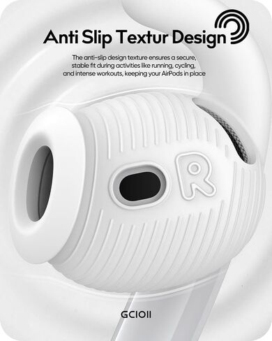 Gcioii 4 Pairs for AirPods 4 Ear Tips Hooks Anti-Slip, Small+Large in Kuwait
