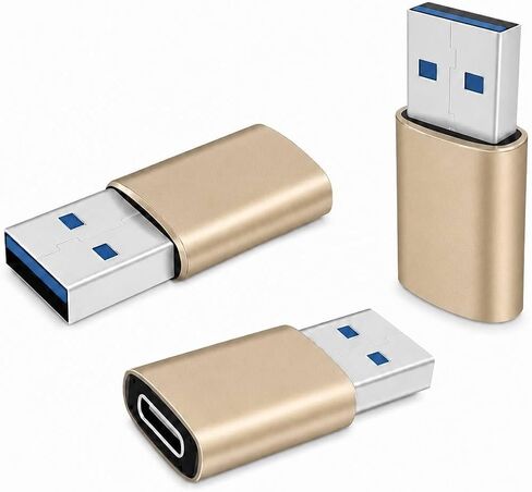 USB to USB C Adapter 3 Pack, Rose Gold in Saudi Arabia