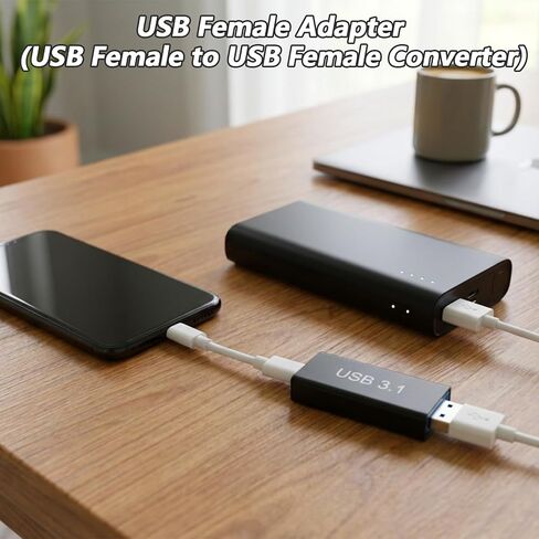 USB 3.0 Female to Female Adapter 2 Pack and USB-A to USB-C Adapter 3 Pack 10Gbps USB 3.1 Bi-Directional USB Extension Connector for Data Sync and Fast Charging in Saudi Arabia